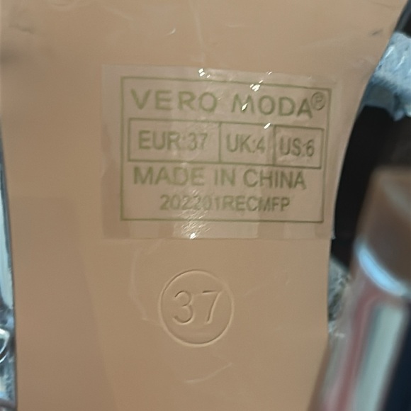 VERA MODA Becca Ankle Strap Pin Heel Open Toe Stilettos Sandals Silver - Picture 13 of 16